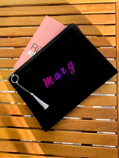 personalized bridesmaid clutch bag